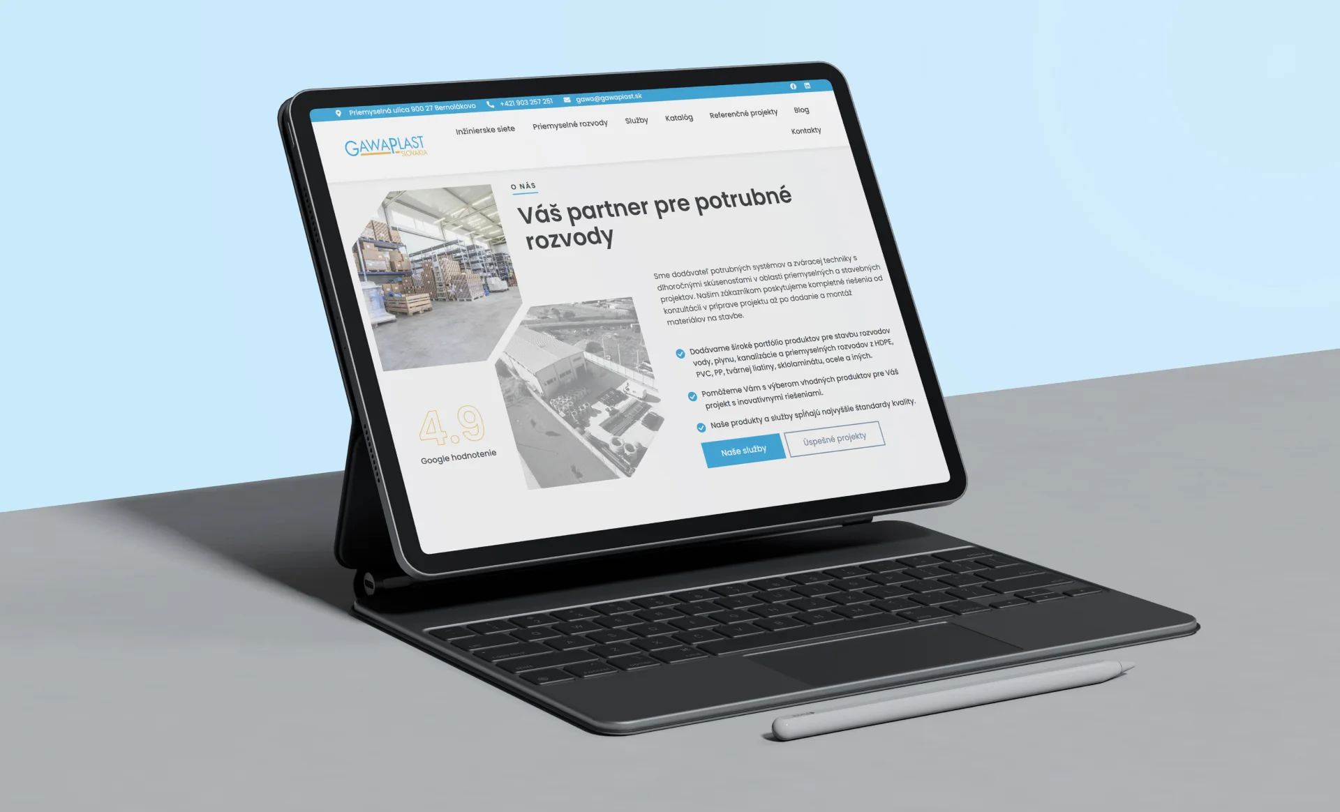 Web Gawaplast na tablete