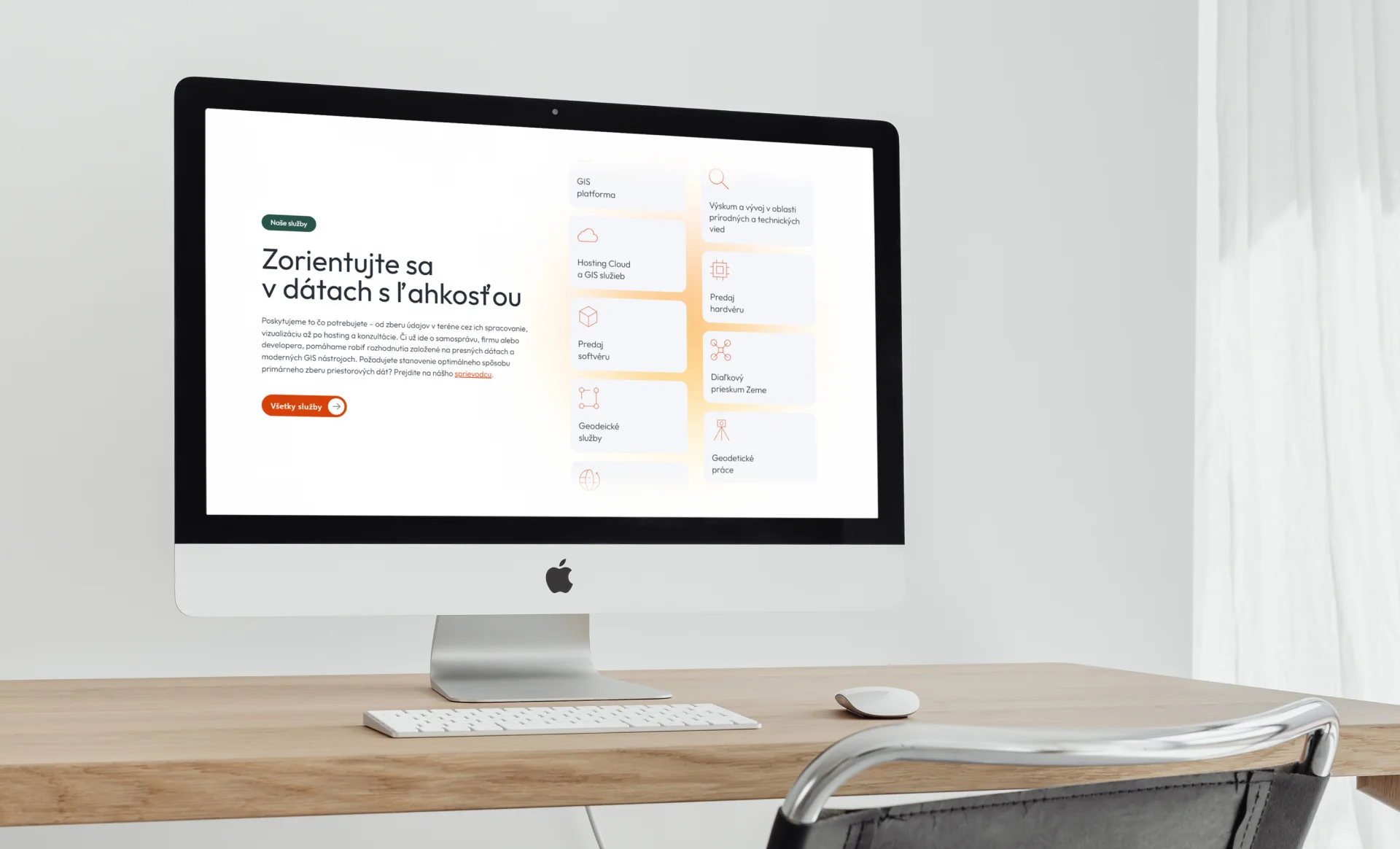 Web GeoServices na iMacu